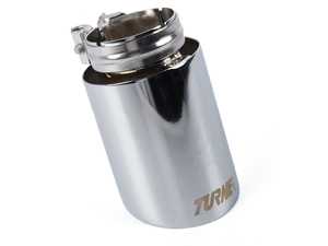ES#4039312 - 026374TMS02-01 - 3.5" Universal Exhaust Tip w/ Chrome Finish - Priced Each - Stainless Steel exhaust tip featuring a 2.5" Inlet & a 3.5" Double Wall, Angle Cut Outlet - Turner Motorsport - BMW MINI