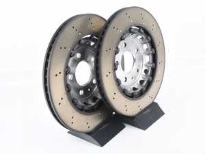 ES#3610527 - 8w0615601gKT - Rear Cross-Drilled Brake Rotors - Pair (330x22mm)  - Restore the stopping power in your RS5! - Genuine Volkswagen Audi - Audi
