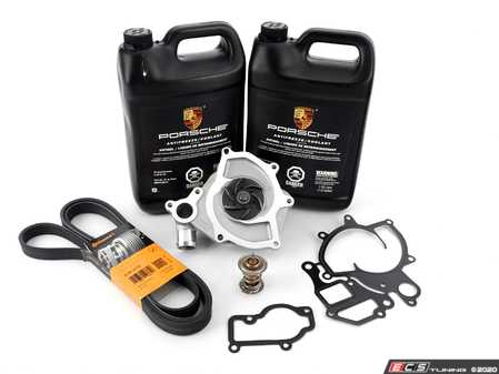 ES#3022391 - 99610601156KT1 - Water Pump & Thermostat Kit - Includes gaskets, coolant, and a new belt! - Assembled By ECS - Porsche