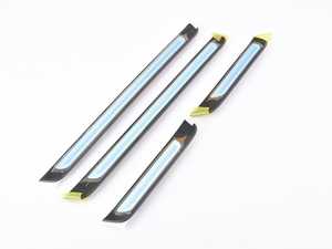 ES#2162719 - 8K0898301 - Door Sill Kit - Satin Black / Aluminum - Includes front and rear door sills - Genuine Volkswagen Audi - Audi
