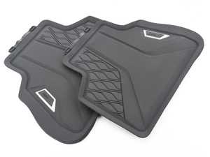 ES#4057578 - 51472458552 - Rear All Weather Floor Mat Set - Black - Protect your carpet from dirt, salt, water, and everything else. - Genuine BMW - BMW