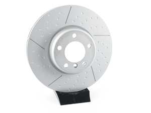 ES#4069211 - 34106797602 - Cross-Drilled & Slotted Brake Rotor - Zimmermann - BMW