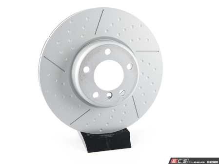 ES#4069211 - 34106797602 - Cross-Drilled & Slotted Brake Rotor - Zimmermann - 
