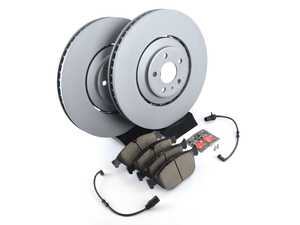 ES#4067242 - 4H0615301KT - Front Brake Service Kit - Featuring Zimmerman rotors and Akebono pads with wear sensors - Assembled By ECS - Audi