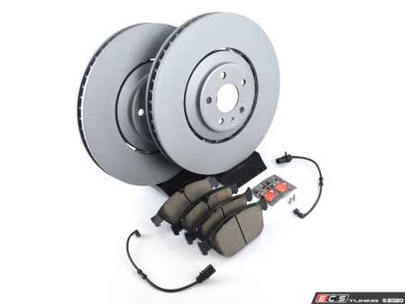ES#4067242 - 4H0615301KT - Front Brake Service Kit - Featuring Zimmerman rotors and Akebono pads with wear sensors - Assembled By ECS - Audi