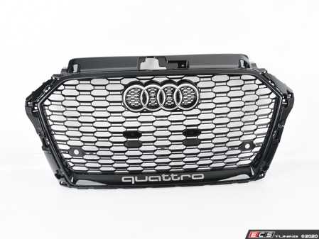 ES#3233706 - 8V5853651RT94 - Grille Assembly - High Gloss Black/High Gloss Black - Clean up or change your look - Genuine Volkswagen Audi - Audi