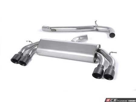 ES#4159463 - SSXVW407 - 3" Cat-Back Exhaust System - Non-Resonated - Get that Exhaust tone you've been looking for! Features 3" construction with quad verakote black GT-100 round tips. - Milltek Sport - Volkswagen