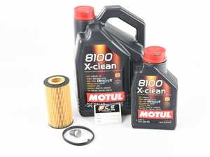 ES#2784939 - MK525T3KKT1 -  Oil Service Kit - Includes Motul 5w-40 oil, Hengst filter, and standard drain plug - Assembled By ECS - Volkswagen