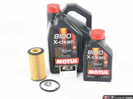 ES#2784939 - MK525T3KKT1 -  Oil Service Kit - Includes Motul 5w-40 oil, Hengst filter, and standard drain plug - Assembled By ECS - Volkswagen