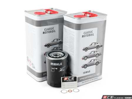 ES#3671944 - 93010776401KT11 - Genuine Oil Service Kit (10w-60) - Includes Mahle Filter and Genuine Porsche Classic A40 Spec Oil - Assembled By ECS - Porsche