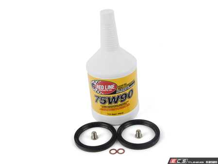 ES#4158614 - n90281802ktKT1 - Rear Differential Service Kit - Complete kit with Redline 75w90 fluid with ECS stainless steel magnetic plugs and seals to service your rear differential. - Assembled By ECS - Audi Volkswagen