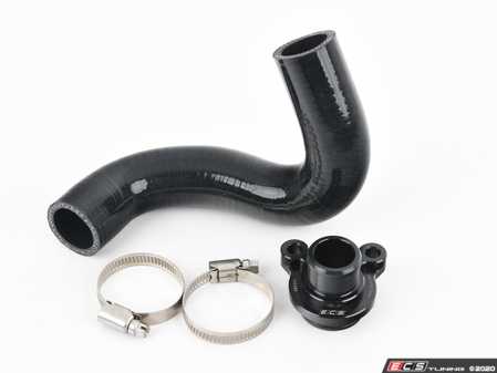 ES#4164361 - 004520LA01 - ECS Performance Coolant Outlet Hose Kit - The factory connection point is brittle and cracks, leaving your BMW leaking coolant. Replace yours with a durable billet connection and silicone hose for less than a Genuine BMW replacement! - ECS - BMW