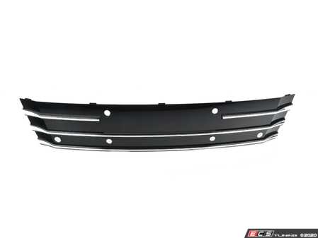 ES#2503184 - 4G8807287ET94 - Plate Filler - Glossy Black  - Replace the stock front license plate holder with this clean plate filler - Genuine Volkswagen Audi - Audi