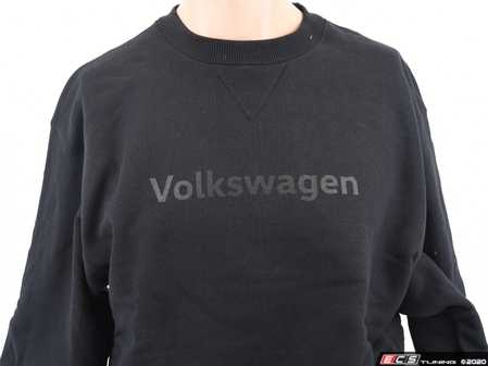 ES#4001709 - DRG002516BLKMD - Black Out Champion Sweatshirt - Medium - Black with Volkswagen word printed in black on front - Genuine Volkswagen Audi - Volkswagen