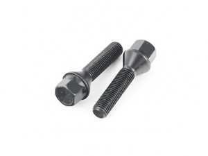 ES#4164438 - C17A43-ZNNITT2 - Conical Seat Wheel Bolt - 12x1.5x43mm - Priced Per Pair - Black zinc coated bolts to secure your wheels - ECS - BMW Volkswagen MINI