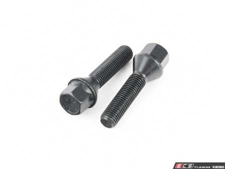 ES#4164438 - C17A43-ZNNITT2 - Conical Seat Wheel Bolt - 12x1.5x43mm - Priced Per Pair - Black zinc coated bolts to secure your wheels - ECS - BMW Volkswagen MINI