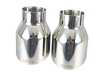 ES#3658933 - TPK0004 - Single-Walled Exhaust Tips - Polished Silver - Pair of slash-cut single-walled 4 exhaust tips with 2.5" inlets - APR - Audi Volkswagen Porsche