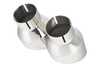 ES#3658933 - TPK0004 - Single-Walled Exhaust Tips - Polished Silver - Pair of slash-cut single-walled 4 exhaust tips with 2.5" inlets - APR - Audi Volkswagen Porsche