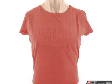 ES#3610028 - 80142454904 - MINI T-Shirt Women's Jersey Coral - XS - MINI Uppercase logo shirt - Genuine MINI - MINI