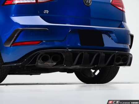 ES#3988189 - 027992ecs01KT -  MK7.5 Golf R Gloss Black Rear Diffuser - Add aggressive styling with our In-House Engineered Gloss Black Rear Diffuser! - ECS - Volkswagen