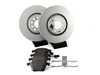 ES#3145436 - ESK2990 - Power Stop Euro-Stop Premium Front Brake Kit (320mm) - A premium OE-equivalent front axle upgrade featuring ECE-R90 certified semi-metallic brake pads, genuine Geomet coated high-carbon smooth vented rotors, and an integrated electronic wear sensor. - Power Stop - Audi