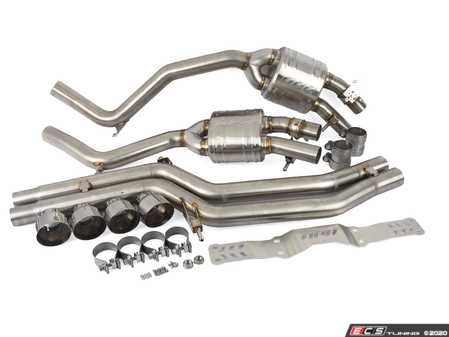 ES#3709325 - CBK0009 - APR Catback Exhaust System - Non-Resonated (Without Center Muffler) - Dual 2.78" T304 stainless to quad 2.5" mandrel-bent brushed tubing - The APR Catback Exhaust System personalizes your vehicles looks, sound and performance! - APR - Audi