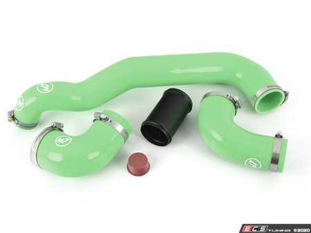 ES#3690923 - 56-330304 - High Flow Hot Side & Cold Side Pipes - Green - Upgraded Silicone hoses for the intercooler - M7 Speed - MINI