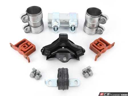 ES#2765628 - 1J5253609AQKT3 - Exhaust Installation Kit - Cat Back - Includes all brackets, clamps and hardware needed for installation - Assembled By ECS - Volkswagen