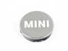 ES#3609942 - 36132467429 - MINI Wheel Center Cap w/ Chrome Melting Silver - Priced Each - F56+ MINI Logo wheel caps - for factory exposed lug nuts - Genuine MINI - MINI