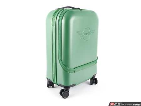 ES#3671868 - 80222463264 - MINI Cabin Trolley Wings Logo Debossed - Green  - 60th Anniversary Collection with a storage backpack - Genuine MINI - MINI