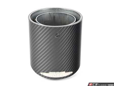 ES#4003664 - 18302468715 - JCW Carbon Fiber Tail Pipe Trim - Priced Each  - Used to mount to the stock exhaust to give it a better appearance - Genuine MINI - MINI