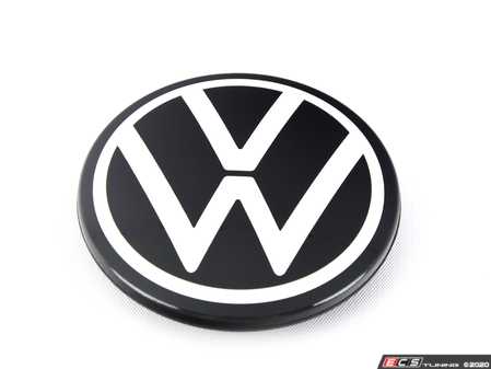 ES#3992188 - 5H0601171FOD - Center Cap With New VW Logo - Black/Chrome - Priced Each - Center cap with the new VW logo first installed on the Atlas Cross Sport - 66mm - Genuine Volkswagen Audi - Volkswagen