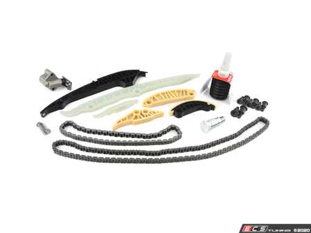ES#3676204 - 06k109158akt4KT - Timing Chain Kit  - Includes all chains, tensioners, guide rails and securing hardware - Assembled By ECS - Audi