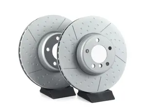 Dimpled & Slotted Brake Rotors - Front (340x30)