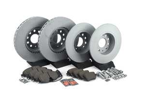 ES#4138663 - 1k0615601aKT20 - Front And Rear Brake Service Kit (312x25/272x10) - Z Coated Zimmerman Rotors, ECS DD23 Daily Driver ceramic pads, as well as mounting hardware - Assembled By ECS - Volkswagen