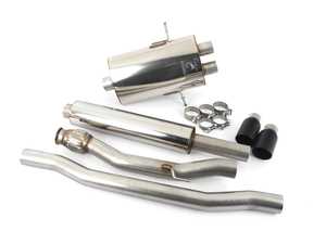 ES#3969547 - SMN011C - Scorpion Cat-Back Exhaust System 90mm Daytona Black Ceramic Tailpipes - Resonated  - Built to last with 304 stainless steel and engineered for dyno-proven power gains. Scorpion proves performance exhaust doesn't need to be intolerably loud to sound great. - Scorpion - MINI