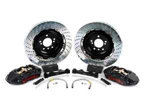 ES#4158474 - 2P1.9013AS - E9X M3 Brembo GT-S Rear Big Brake Kit - 380mm Cross Drilled - Features Cross Drilled Rotors and Black Hard Anodized 4-Piston Calipers - Brembo - BMW