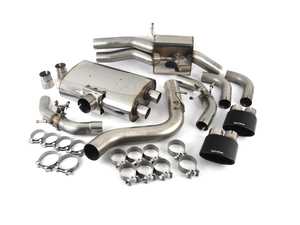 ES#3969371 - SAU081C - Cat-Back Exhaust System - Resonated With Valves - 3.15" T304 stainless, resonated exhaust system with dual oval ceramic 'Evo' tips - Retains OE valve motors - Scorpion - Audi
