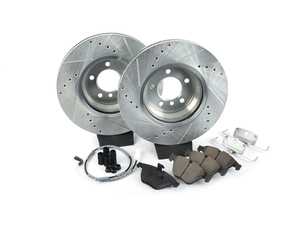 ES#3156749 - K3015 - Z23 Evolution Sport Brake Kit - Front - Includes drilled and slotted rotors, carbon fiber infused ceramic brake pads, and all new premium hardware. - Power Stop - BMW
