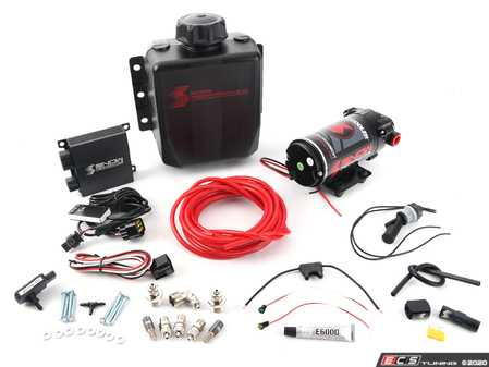 ES#4159648 - SN0-20010 - Stage 2 Boost Cooler Forced Induction Progressive Engine Mount Water-Methanol Injection Kit - Red High Temp Nylon Tubing, Quick-Connect Fittings - SnowPerformance - Audi BMW Volkswagen MINI