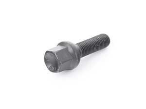 ES#4147707 - 1253502SW - Black Mercedes Ball Seat Wheel Bolt - Priced Each - 12x1.5x35mm - H&R - Volkswagen Mercedes Benz