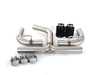 ES#3579178 - 023245ecs01-01KT - MK7 GTI Muffler Delete Kit - With 4.0" Black Chrome Tips - Add an aggressive exhaust note to your VW MK7 GTI's stock exhaust system - ECS - Volkswagen