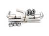 ES#3579182 - 023245ECS02-02KT - MK7.5 GTI (2019 - 2021) Muffler Delete Kit - With 4.0" Chrome Tips - Add an aggressive exhaust note to your VW MK7.5 GTI's stock exhaust system - ECS - Volkswagen