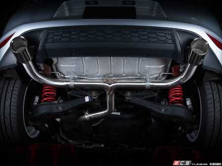 ECS - 023245ECS01-02KT - MK7 GTI Muffler Delete Kit - With 4.0" Chrome Tips