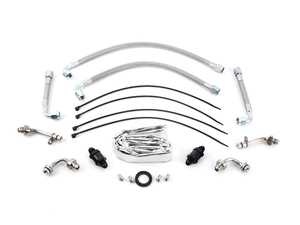 ES#4147116 - JHM-079115175G - Stainless Braided Turbo Oil Line And Strainer/Screen Relocation Kit - The solution to the pesky OEM Oil Strainer/Screen that gets clogged over time, which inevitably starves your turbos of oil (TSB-2044640) - Keep your turbos alive! - JH Motorsports  - Audi