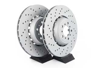 ES#4069225 - 34112284810KT8 - Front Brake Rotors - Pair (380x30mm) - Features "Z" coat for corrosion resistance - Zimmermann - BMW