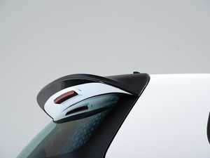ES#4056658 - 028762ECS01-01 - MK6 GTI/Golf R Hatch Spoiler Extension - Gloss Black  - Add aggressive styling with our In-House Engineered Gloss Black Rear Hatch Spoiler! - ECS - Volkswagen