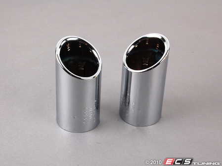 ES#450250 - 8K0071761 - Chrome Exhaust Tips - Set Of Two - Add some style to your factory exhaust with these 65MM chrome exhaust tips - Genuine Volkswagen Audi - Audi