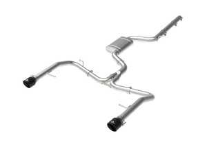 ES#4213473 - 49-36432-B - MACH Force-Xp 3" To 2-1/2" 304 Stainless Steel Cat-Back Exhaust System - Mach Force stainless steel exhaust with dual 4" black stainless tips - AFE - Volkswagen