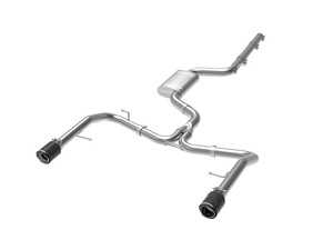 ES#4213474 - 49-36432-C - MACH Force-Xp 3" To 2-1/2" 304 Stainless Steel Cat-Back Exhaust System - Mach Force stainless steel exhaust with dual 4" carbon fiber tips - AFE - Volkswagen